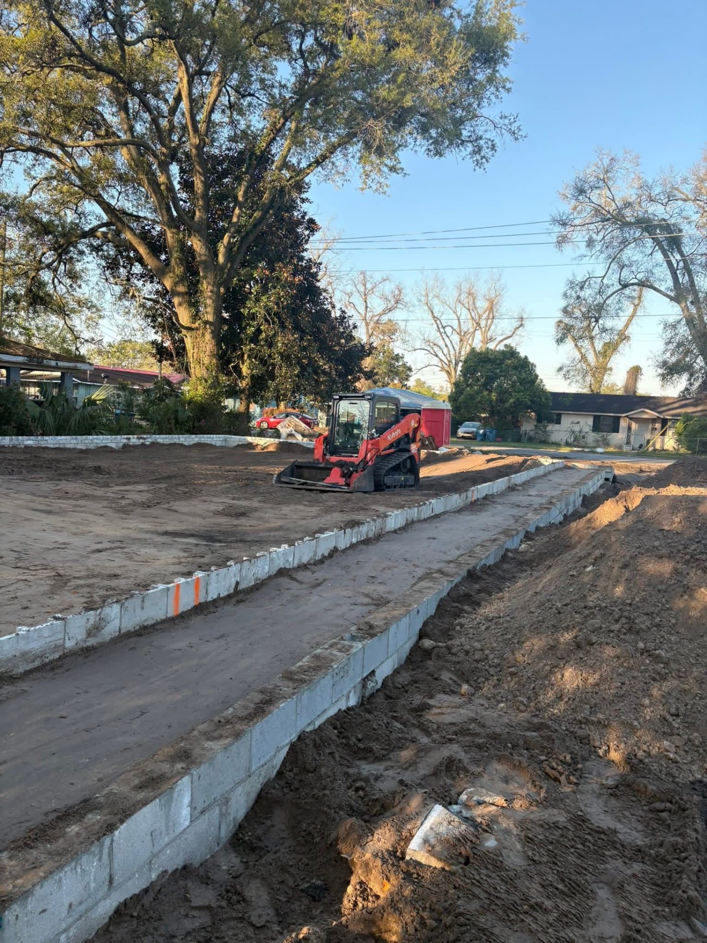 D.R. Excavations equipment on job site